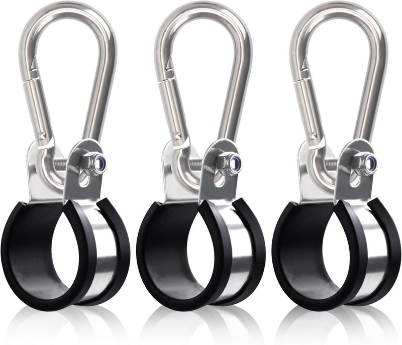 Ailbiuko Airpower Line Clamp Stainless Steel, Hanger Bracket Mounting Assembly Cushion Clamps for 3-in-One Wrap Air Hose Lines Kit - Image 1